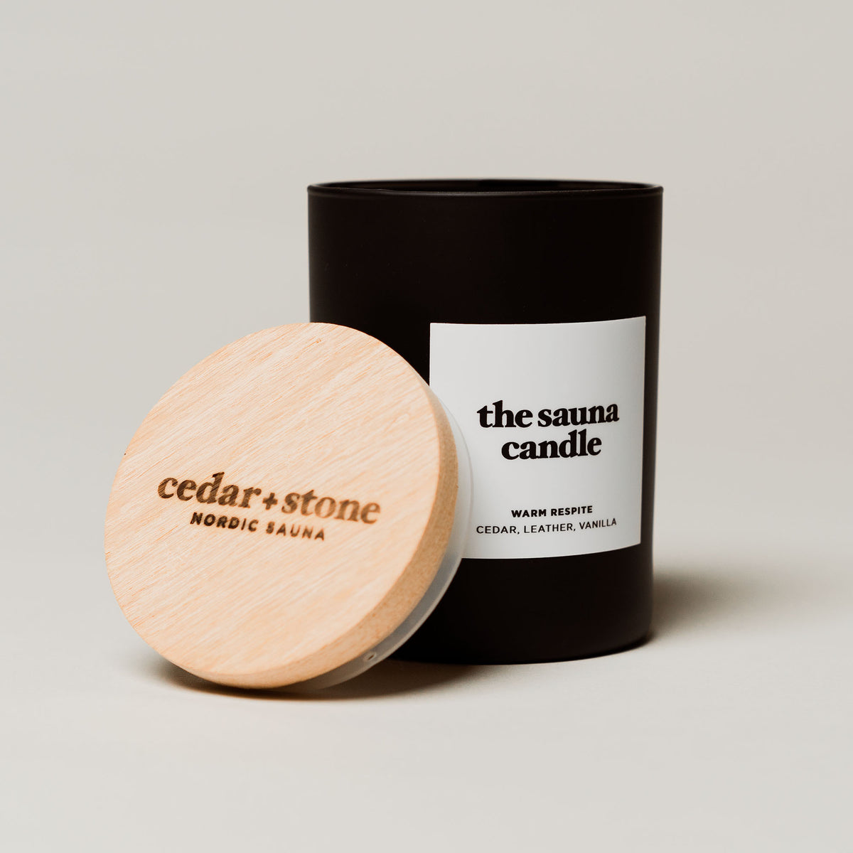 The Sauna Candle Cedar and Stone Nordic Sauna